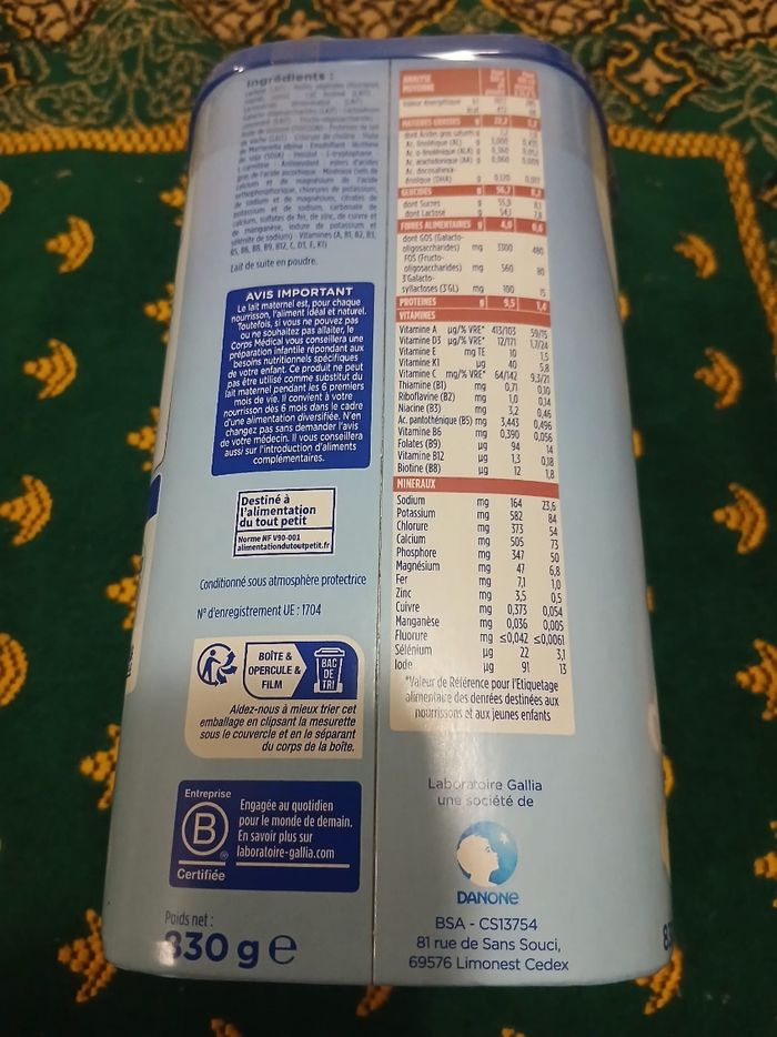 Lait 2eme age gallia - photo numéro 4