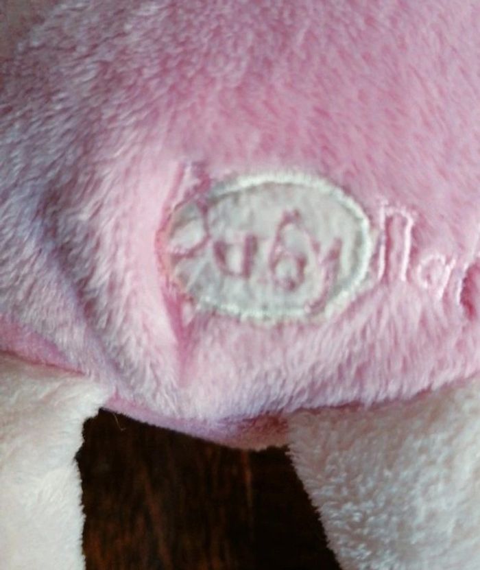 Doudou lapin rose de Baby nat 25 cm environ - photo numéro 5