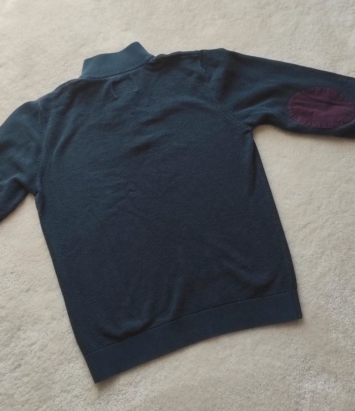 Pull col montant avec zip au cou Carnet de Vol L bleu Marine - photo numéro 2