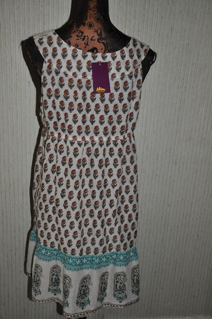 Tunique ethnique mousseline et macramé - Mim - T.42 - Neuve - photo numéro 2