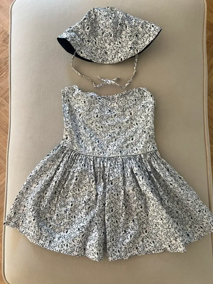 Robe et chapeau petit bateau 24 mois
