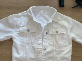 Veste en jean blanche