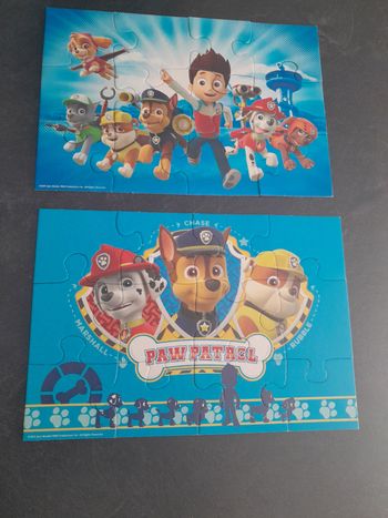 Lot 2 puzzles pat patrouille 12p