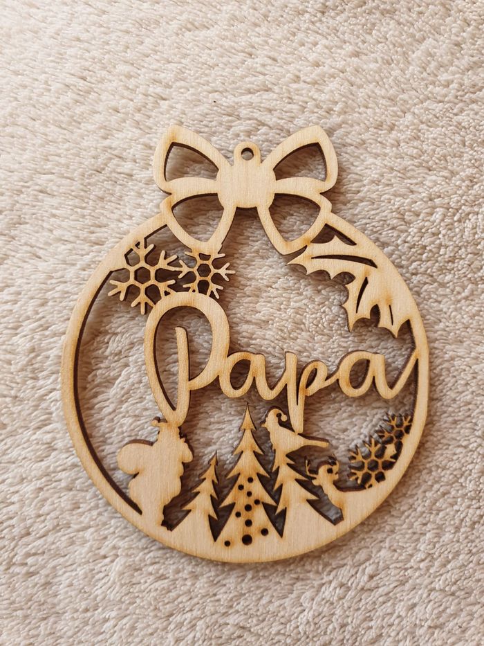 boule de Noël en bois - photo numéro 4