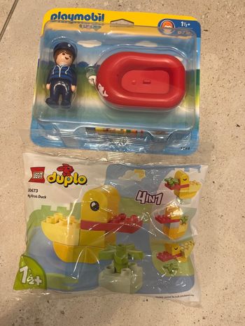 Lot de 2 jouets : 1 lego et 1 playmobil neufs dans leur emballage 