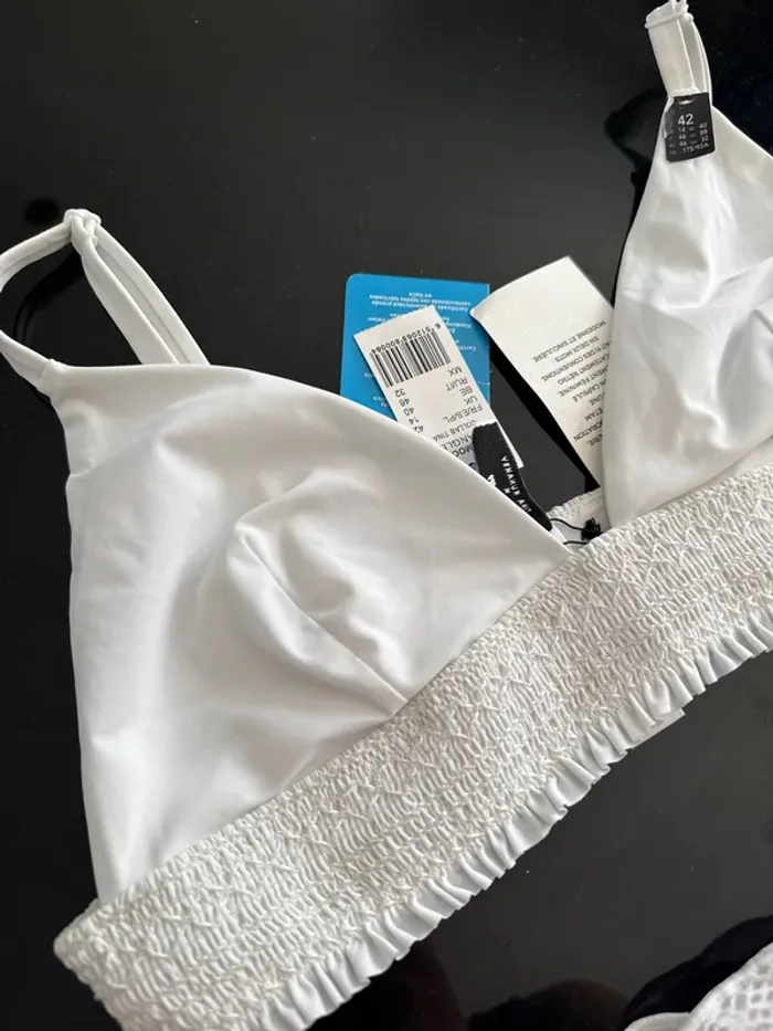 👙 maillot de bain - blanc - 2 pièces - haut 42 - bas 40 - Etam - photo numéro 2