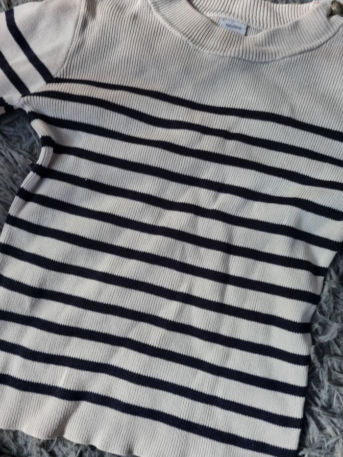 Pull côtelé à rayures style Marin 5ans mixte - photo numéro 2