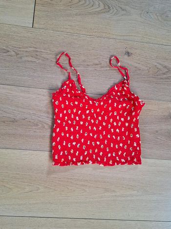 Débardeur Crop top rouge pimkie 36