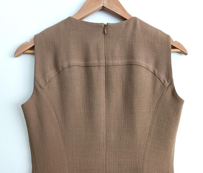 Robe marron camel sans manches. Agatha girls. Laine. Taille 36 - photo numéro 6