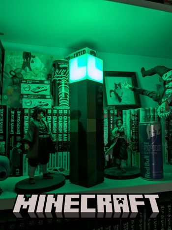 Veilleuse Minecraft torche multicolore – Déco geek à poser ou fixer au mur