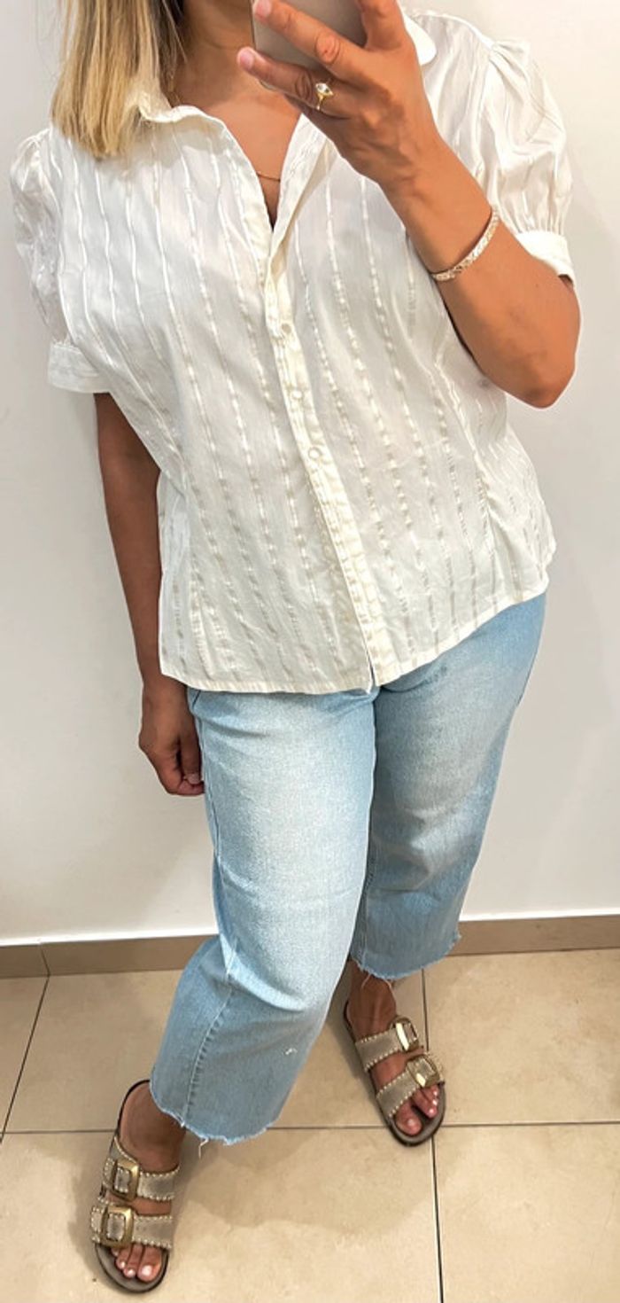 Chemise manches courtes à rayures - photo numéro 4