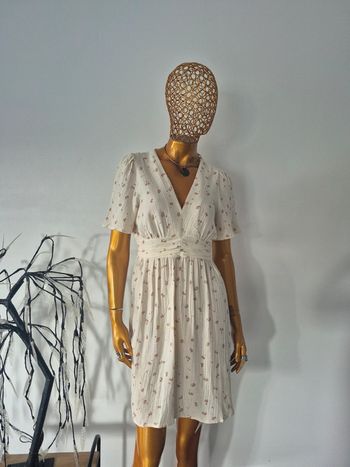 Robe Courte Femme Beige
