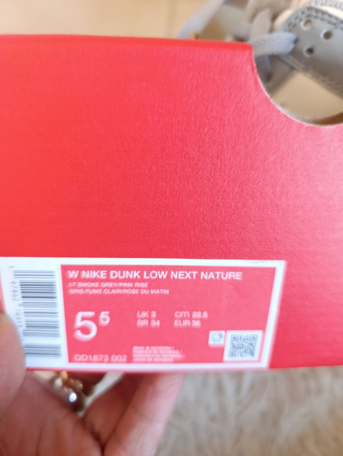 Nike Dunk Low – Gris, Blanc & Rose – NEUVES avec ÉTIQUETTE – T36 - photo numéro 4