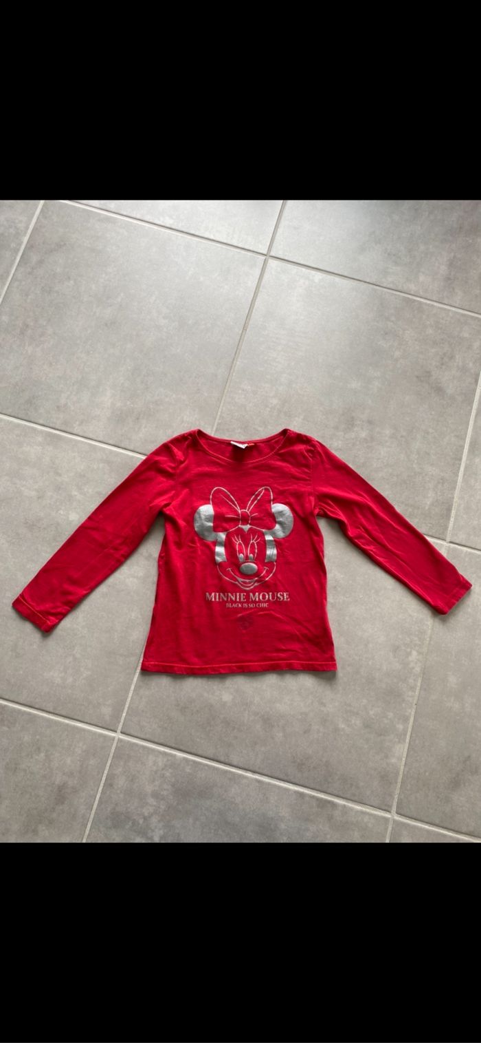 Tee shirt manches longues Minnie Disney 6 ans - photo numéro 2