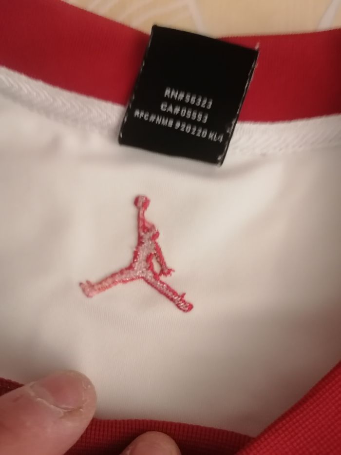 Débardeur Jordan Basket blanc et rouge XL - photo numéro 3