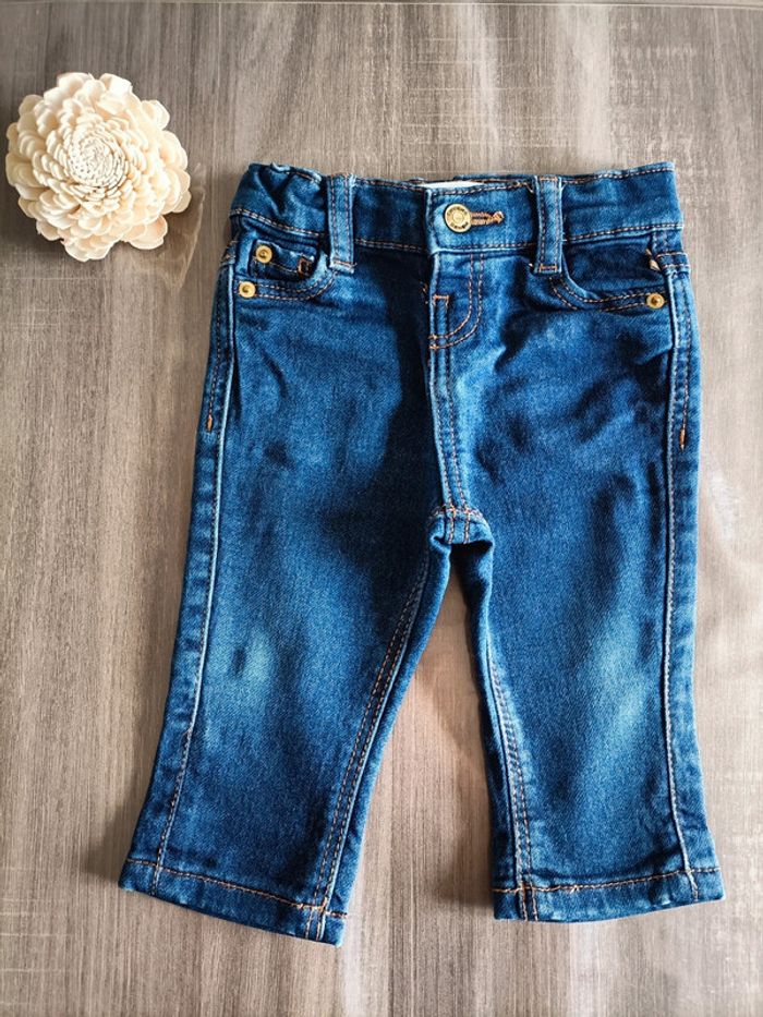 Ensemble Chemise manches longues rayée/ jean Creeks 6 mois - photo numéro 2