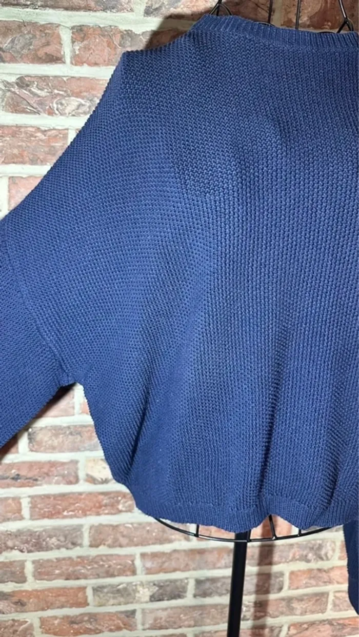 Pull bleu manches bouffantes Jennyfer Taille S / 36 - photo numéro 3