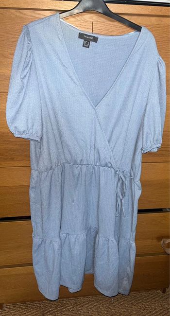 Robe manches courtes bouffantes bleu Primark