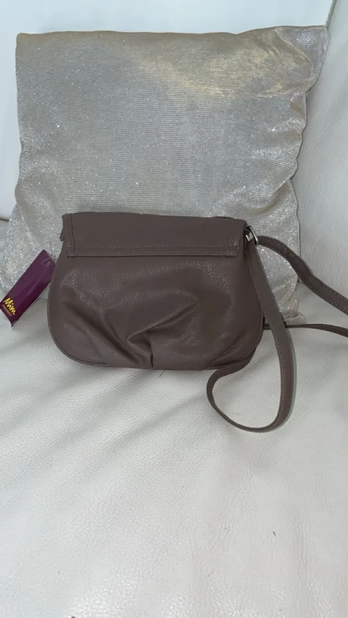 Sac bandoulière neuf Mim marron - Nœud décoratif & bandoulière ajustable - Neuf avec étiquette - photo numéro 2