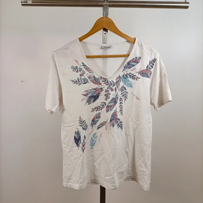 Lot 5 hauts femme blancs T 40 L – Esprit, Damart, Ycoo, In Extenso, mix manches LOT006 - photo numéro 7