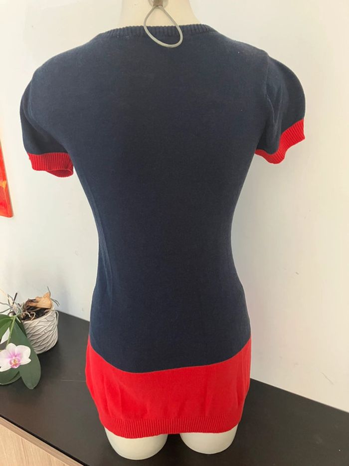 Robe pull marine et rouge taille S - photo numéro 4