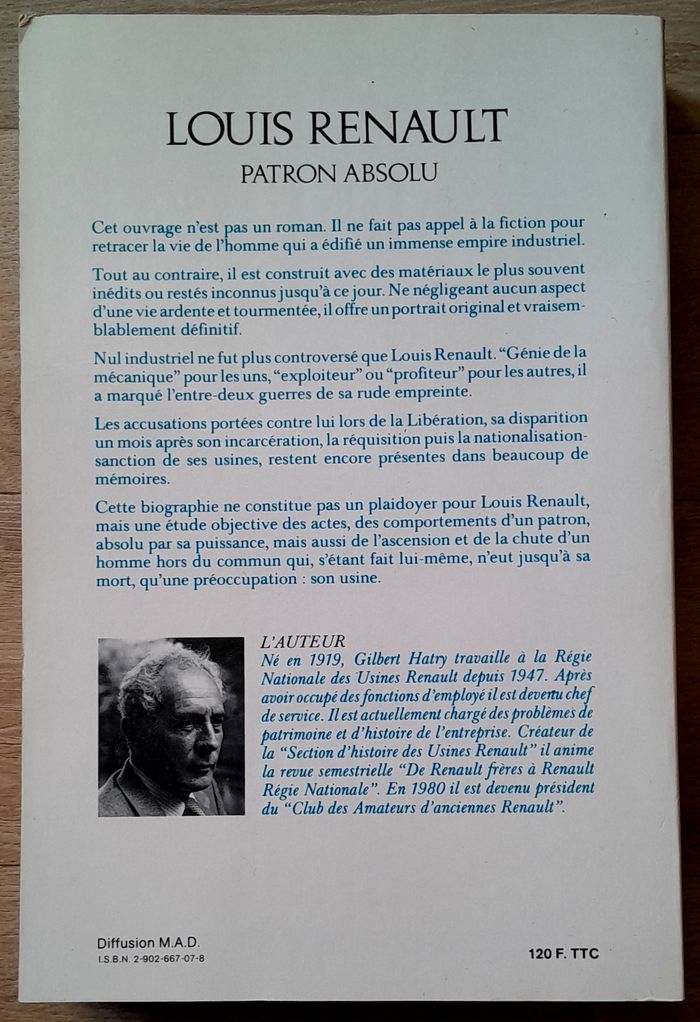 Gilbert Hatry - Louis Renault Patron absolu (biographie) - photo numéro 4