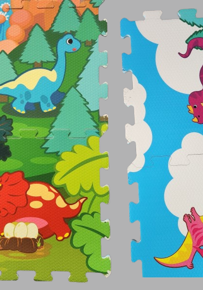 Tapis de sol 9 dalles mousse Dinosaures - photo numéro 4