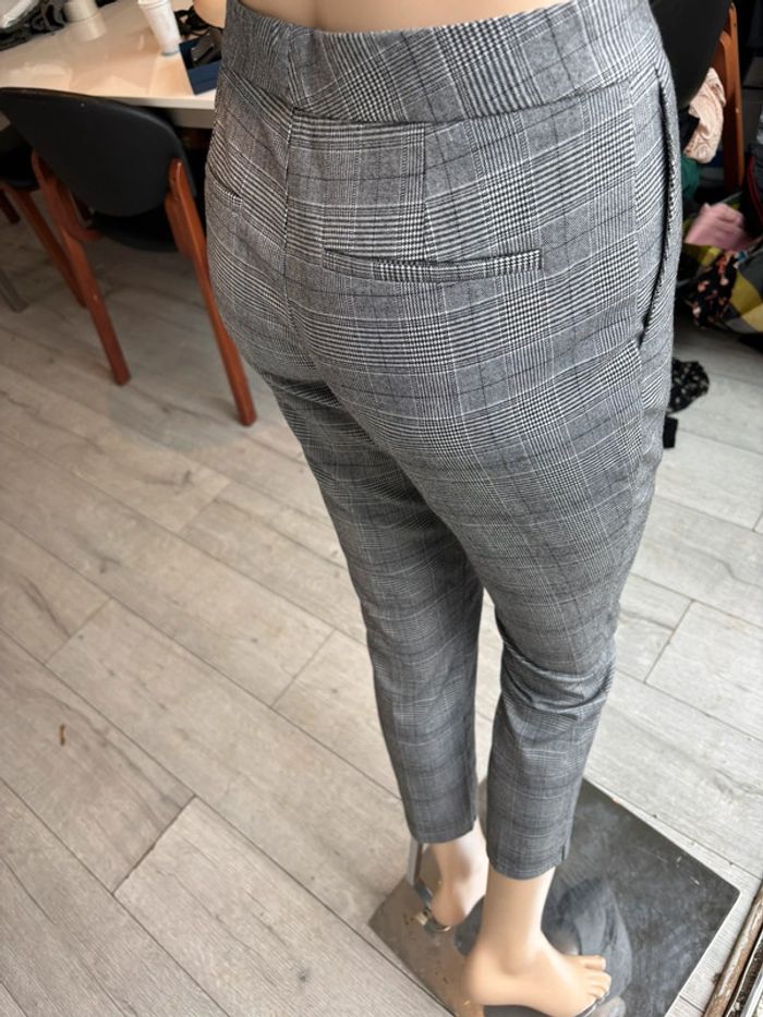 Pantalon Zara prince de galles coupe droite - photo numéro 7