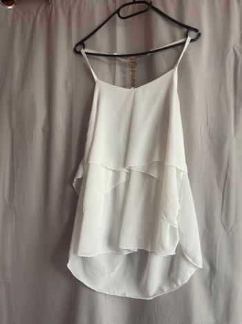 Débardeur blanc dos mi nu