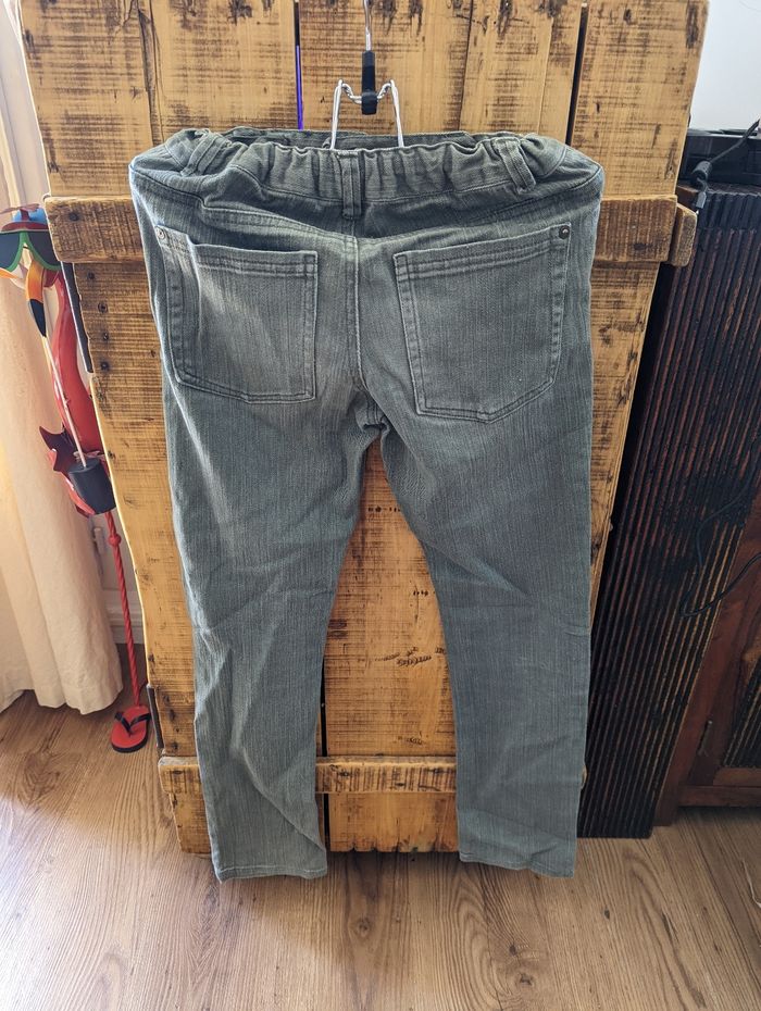 Jeans kaki gris Kiabi enfant 12ans - photo numéro 2