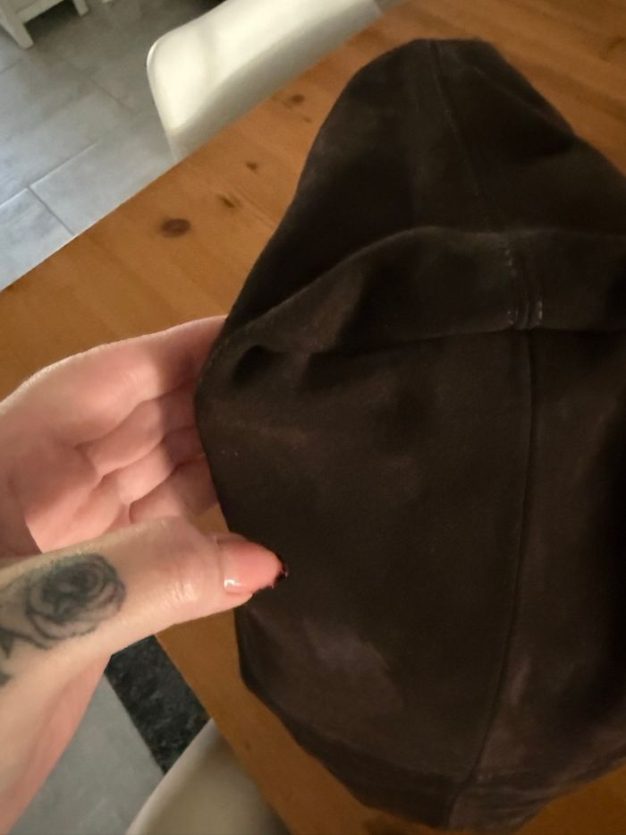 Sac en daim  marron marque Zara - photo numéro 5