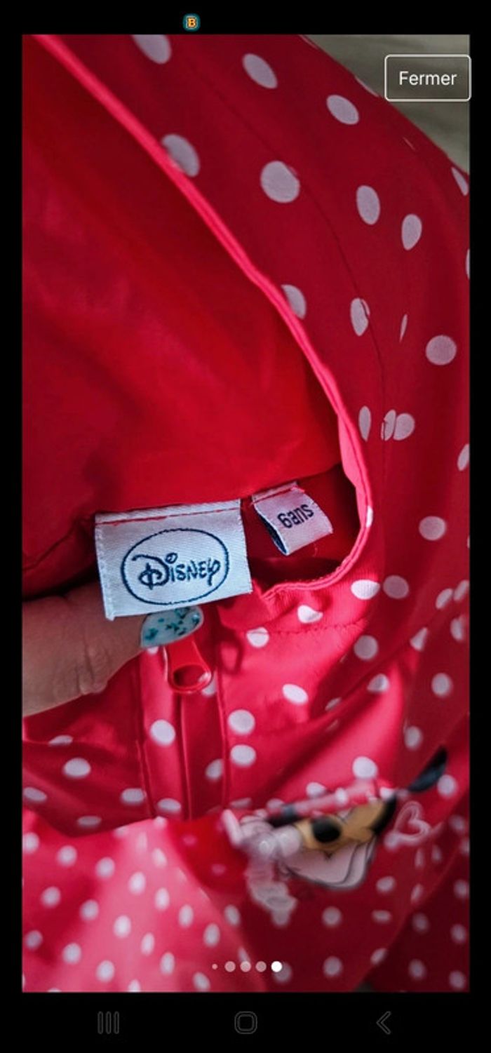 Veste impermeable fille minnie 6 ans - photo numéro 8