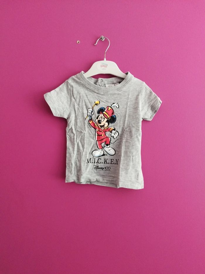 Tee shirt manches courtes garçon mickey Disney taille 12 mois b7