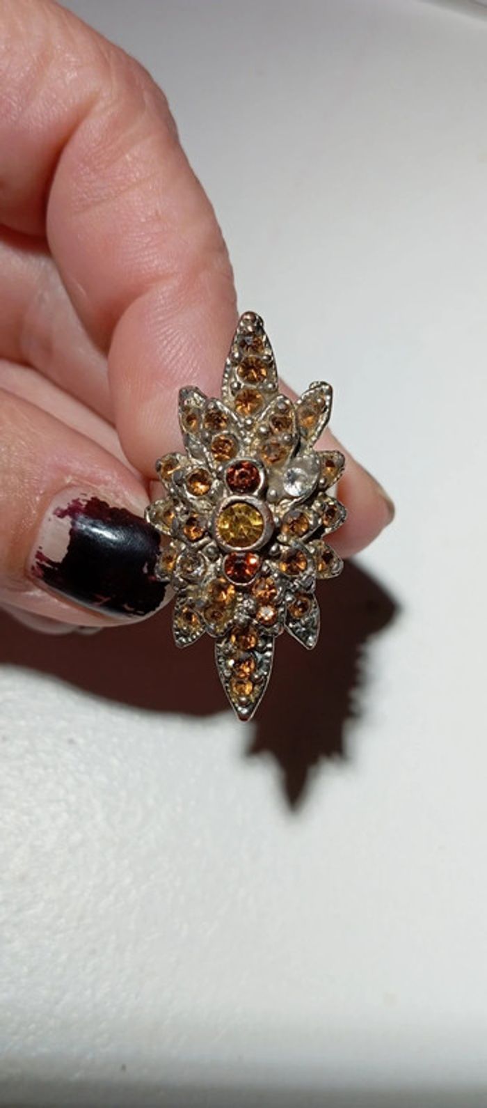 Bague ancienne à strass