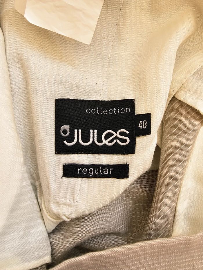 Costume entier 2 pièces veste et pantalon de costard beige crème taille 40 et 50 - photo numéro 4