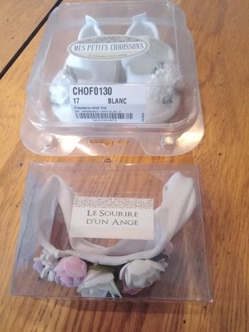 Magnifique ensemble chaussons et son bandeau assorti