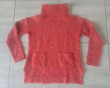 Pull d'hiver vintage Col roulé rouge