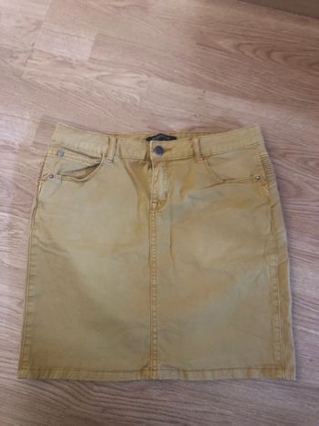 Jupe jean moutarde