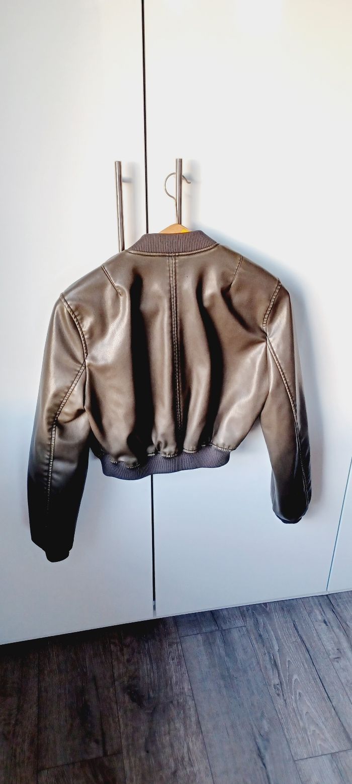 Blouson bombers simili cuir taille xs pull bear - photo numéro 3