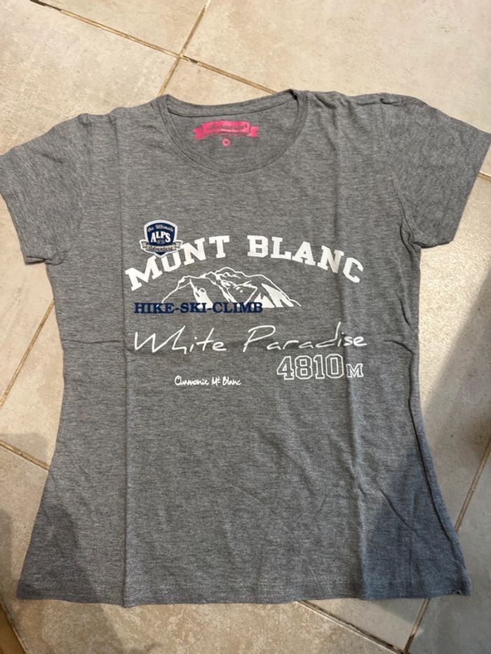 T-shirt gris Mont Blanc – Taille M - photo numéro 2