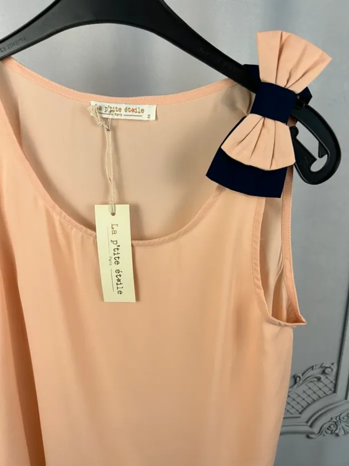 Débardeur abricot T2 La p’tite étoile Neuf - photo numéro 2