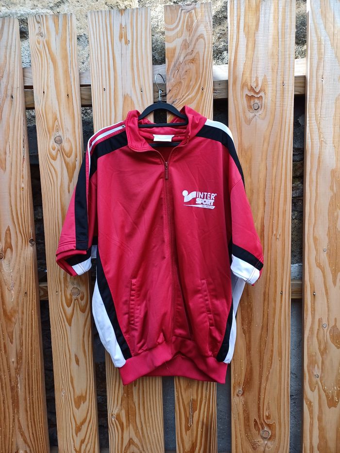 Veste vintage basket-ball à manches courtes Adidas Tracksuit année 80/90 taille XL - photo numéro 2