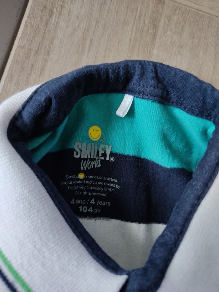 Polo manches longues smiley 4 ans - photo numéro 3