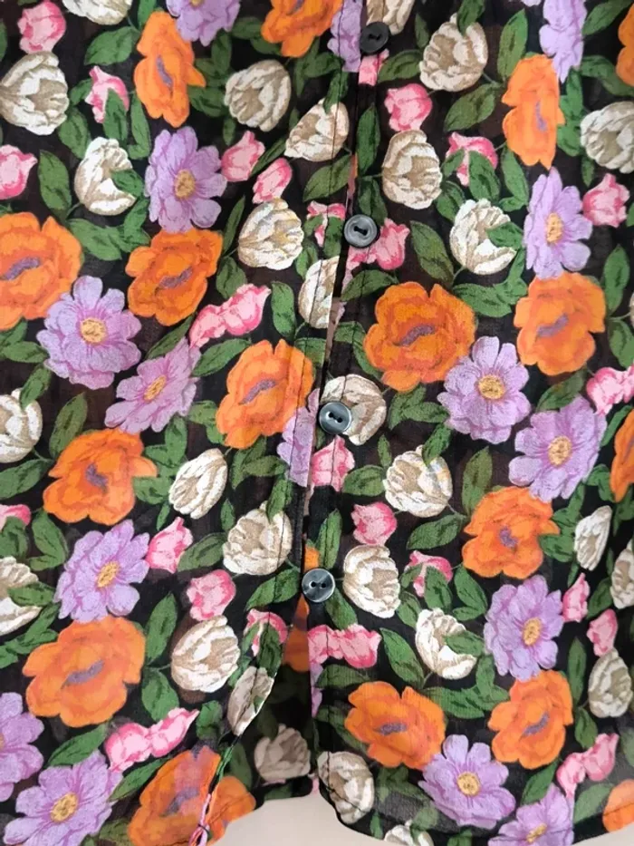 Blouse mousseline fleurie Mango 42 - photo numéro 9