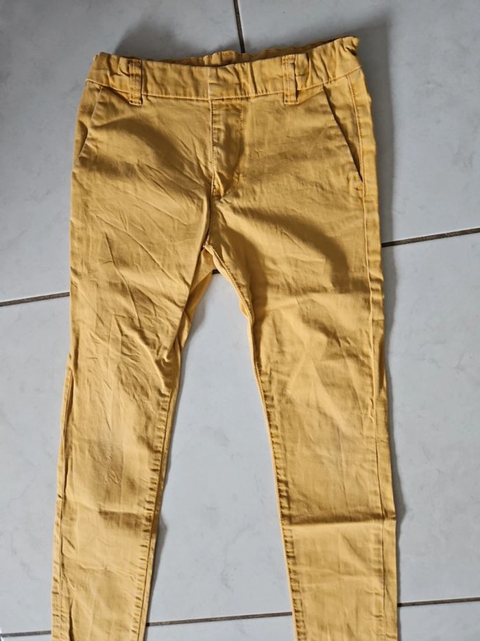 Pantalon chino garçon jaune Tao 10 ans chla4 - photo numéro 3