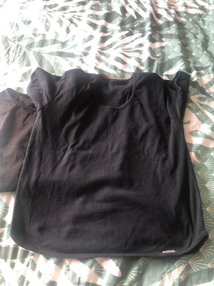 Lot deux teeshirt noir - photo numéro 2