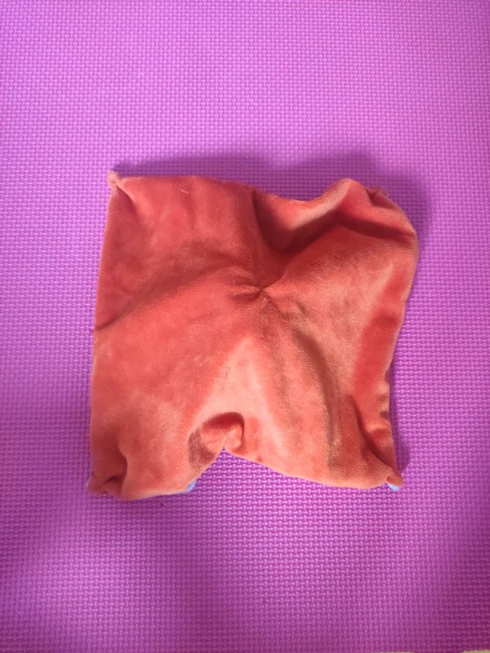 Doudou plat éléphant orange gris Nanjing - photo numéro 2