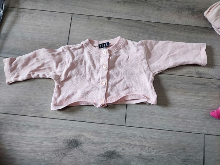 Gilet 3 mois elle rose
