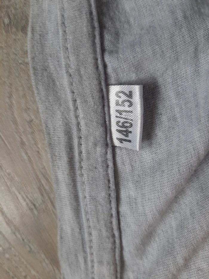 T shirt gris, manches courtes, avec dessin en sequin, 146/153 - photo numéro 3