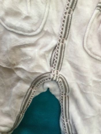 grenouillère  naissance 50 cm neuve velours vieux rose miracle of love